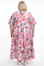 Vincenzo Allocca oversized viscose  BOHO A-lijn jurk apart