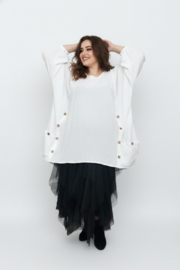 ITALIA MODA oversized mousseline katoen A-lijn tuniek