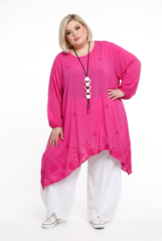 Moonshine oversized geborduurd viscose A-lijn tuniek  /in meerdere kleuren