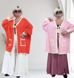 ITALIA oversized acryl mix gebreide vest /in meerdere kleuren