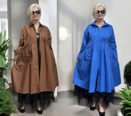 ITALIA  katoen wijde jurk apart/in meerdere kleuren