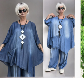 Moonshine  jeans tencel A-lijn tuniek apart /in meerdere kleuren
