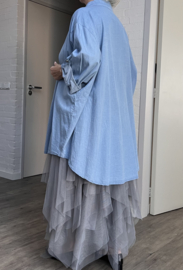 ITALIA oversized katoen jeans blouse/hemd/in meerdere kleuren