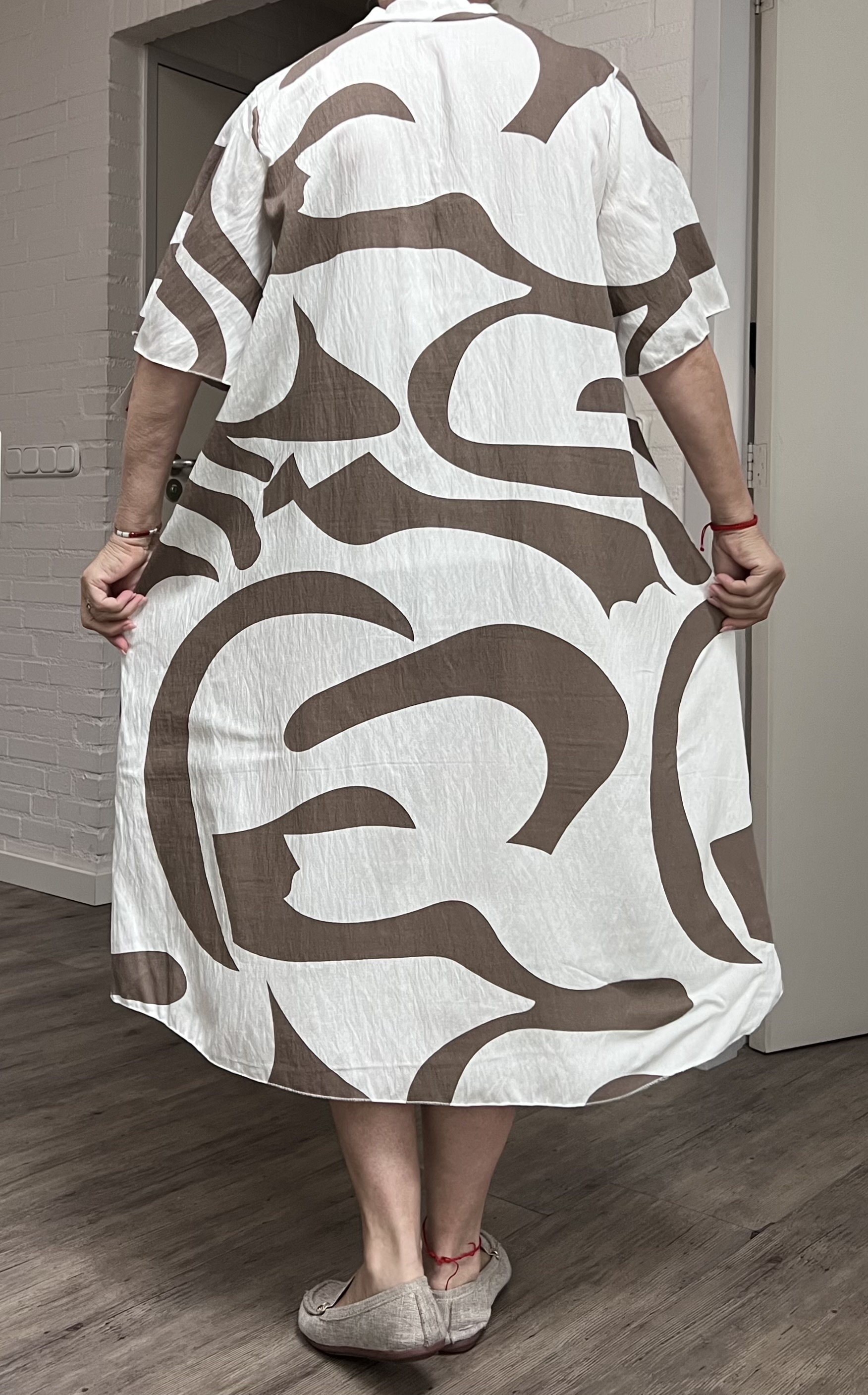 ITALIA MODA oversized visccose zomer jurk apart
