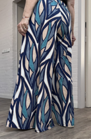 ITALY Mode jersey viscose  wijde broek apart /zeer rekbaar