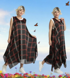 AKH oversized chique chiffon A-lijn  jurk/overjurk /tuniek apart