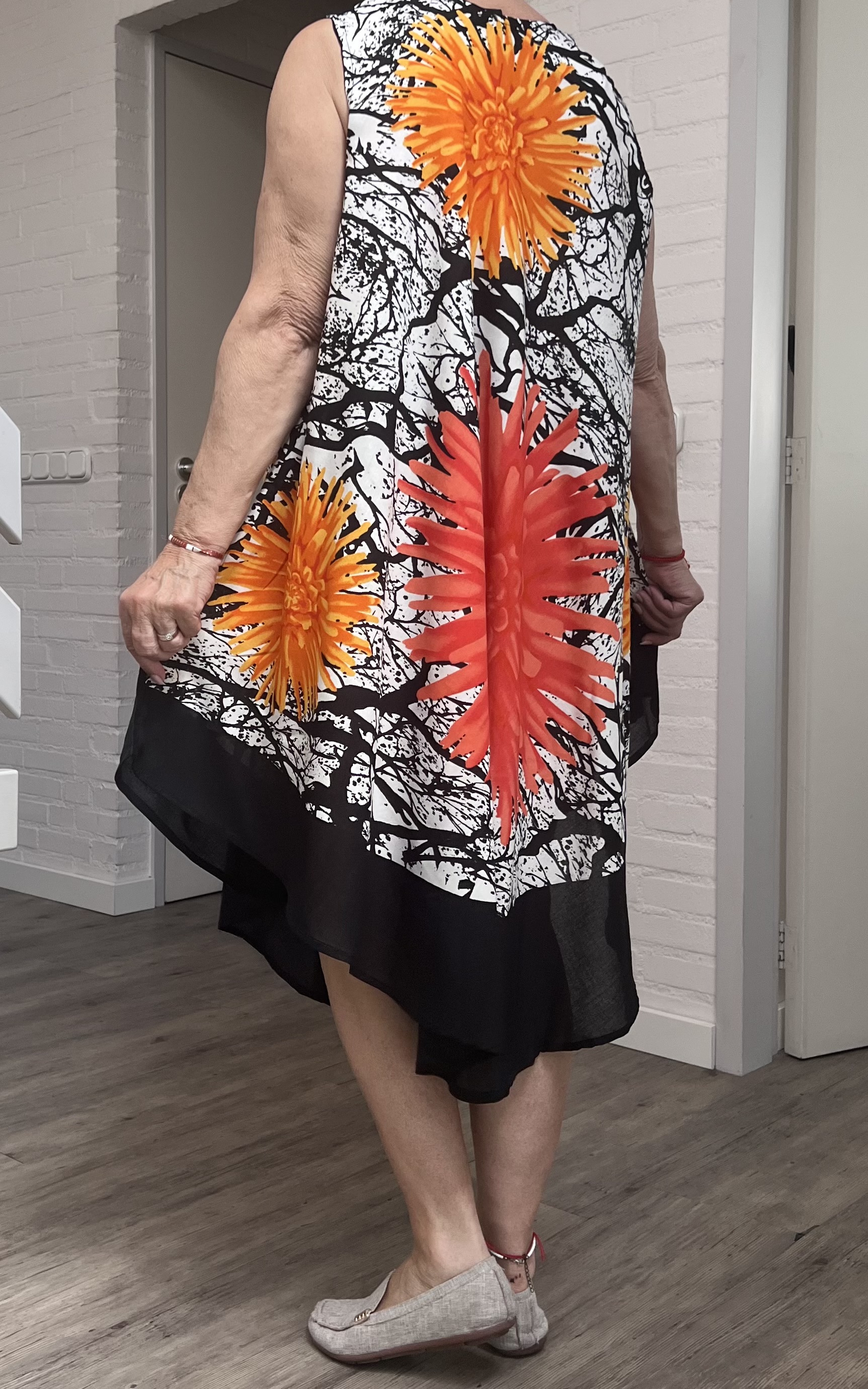 UNIDIVA viscose A-lijn zomer jurk apart/in meerdere kleuren