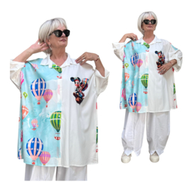 ITALIA oversized viscose blouse/hemd