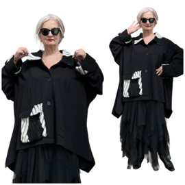 Vincenzo Allocca oversized blazer/jas  apart/zwart/wit /stratch