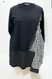 Vincenzo Allocca oversized viscose A-lijn tuniek tuniek zwart/wit