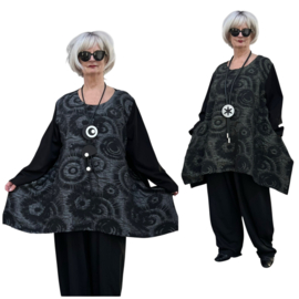 Zedd Plus katoen mix A-lijn tuniek stretch/in meerdere kleuren