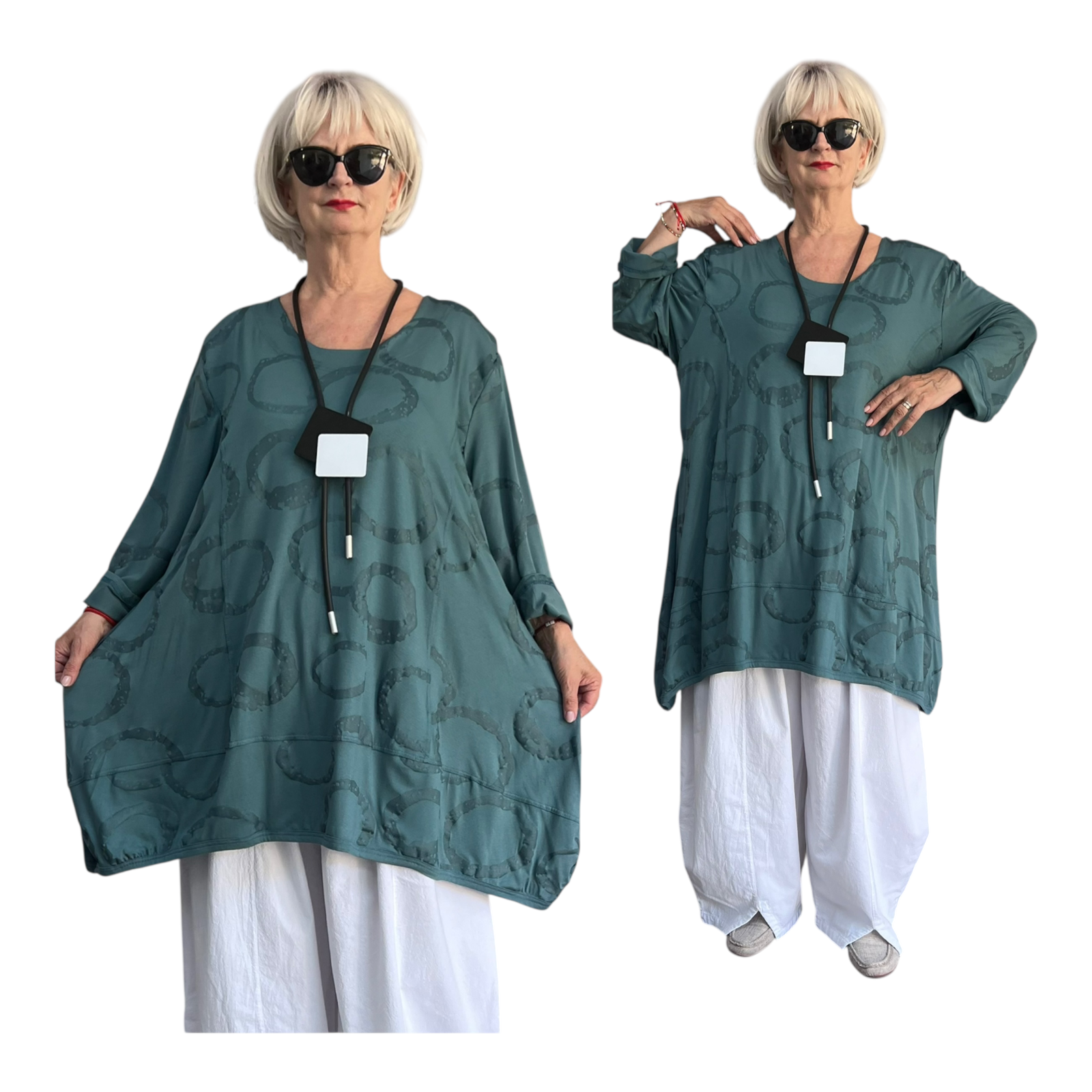 New Jersey viscose A-lijn tuniek/ stretch
