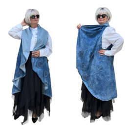 Vincenzo Allocca oversized jeans mouwloze blazer/vest apart/stretch