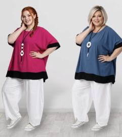 LaBass oversized viscose top/tuniek/niet doorschijnend /in meerdere kleuren