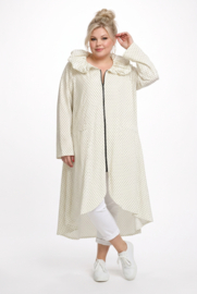 AKH viscose A-lijn zomer jas apart /stretch /wit/zwart/stretch