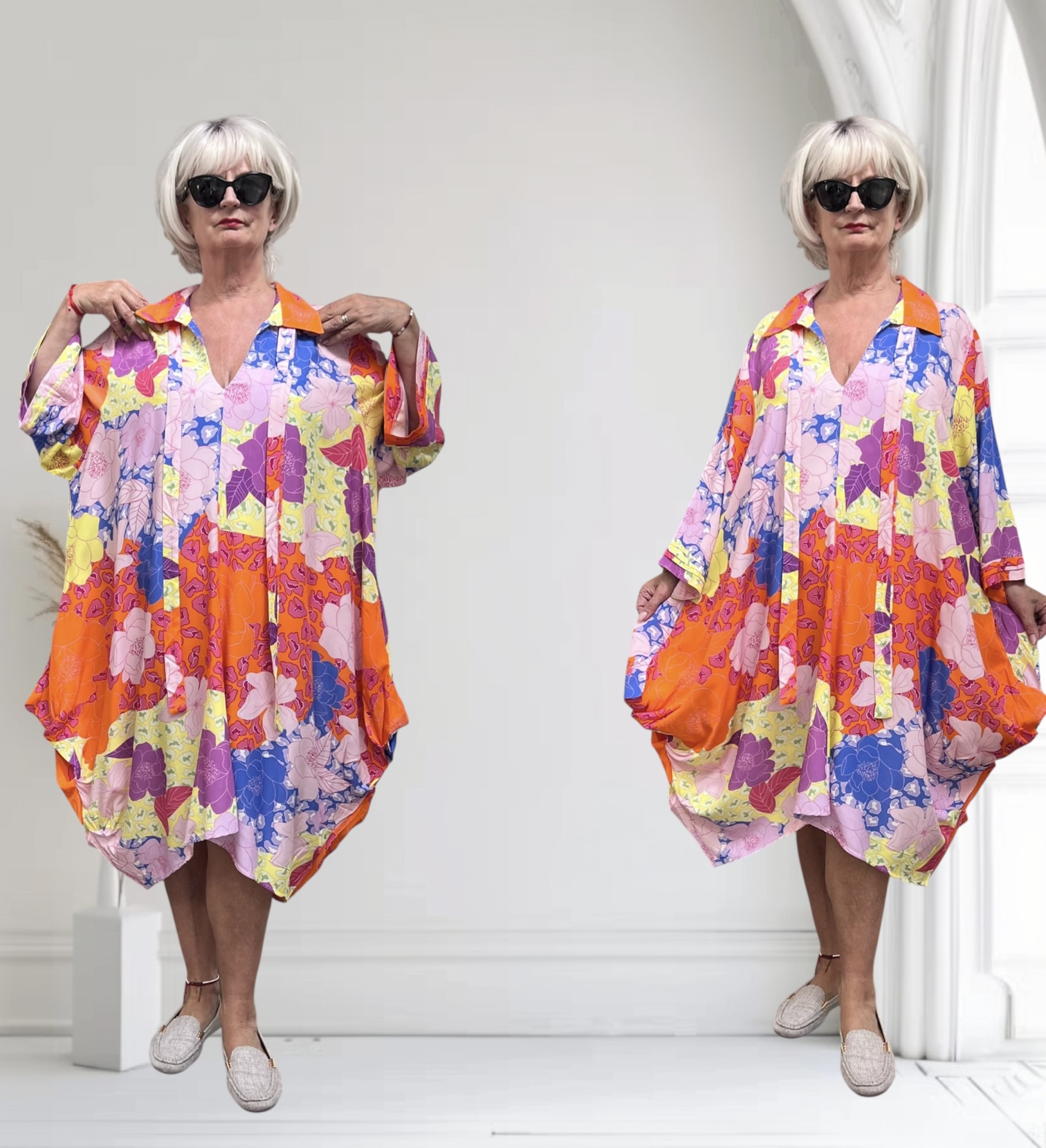 Vincenzo Allocca oversized viscose jurk/tuniek