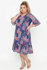 One Summer  viscose A-lijn jurk