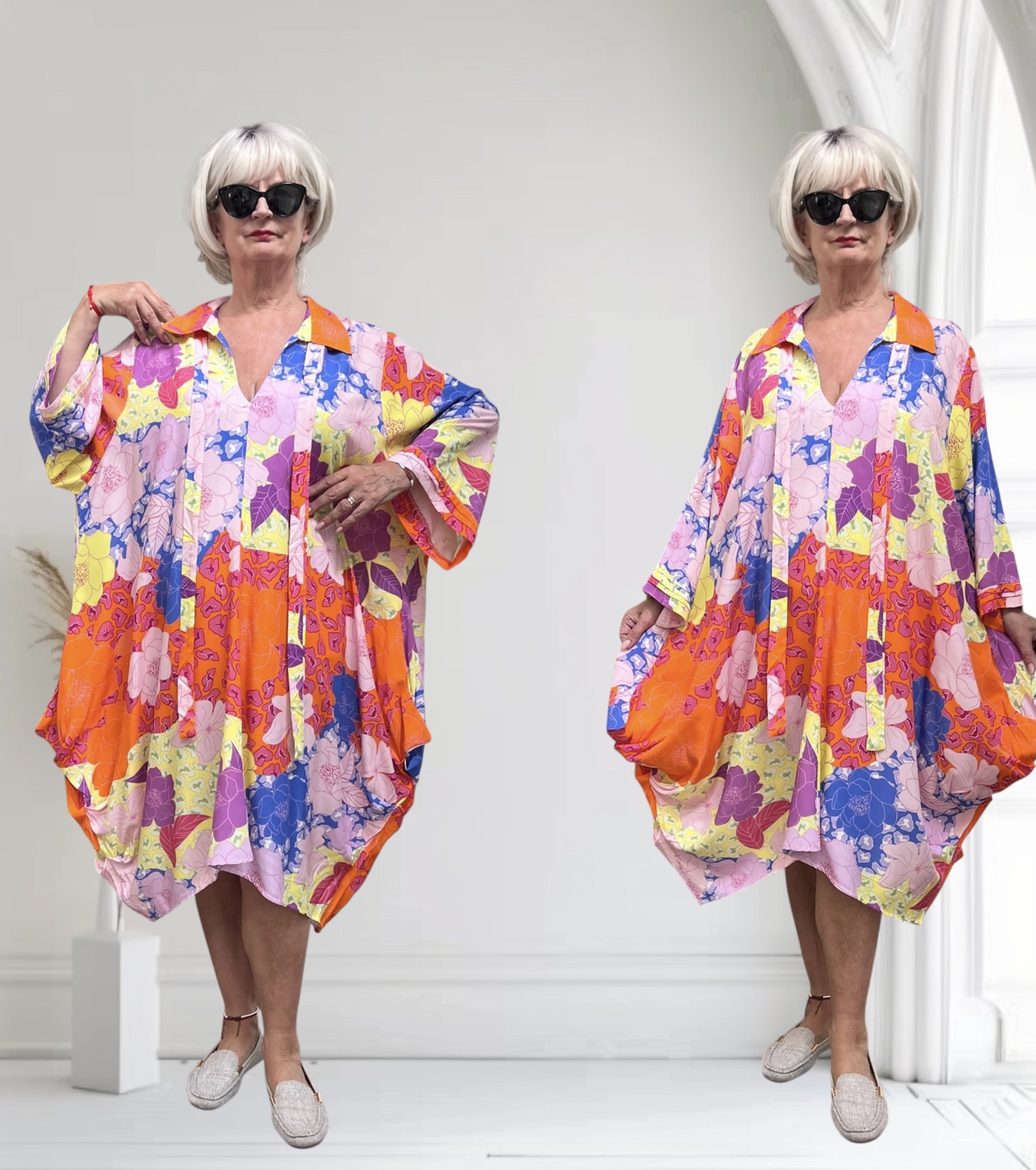 Vincenzo Allocca oversized viscose jurk/tuniek
