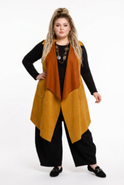 ITALIA MODA  oversized eco-suède mouwloose vest  stretch/in meerdere kleuren