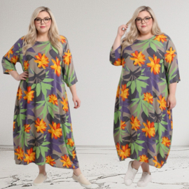 AKH oversized viscose ballon zomer jurk  apart