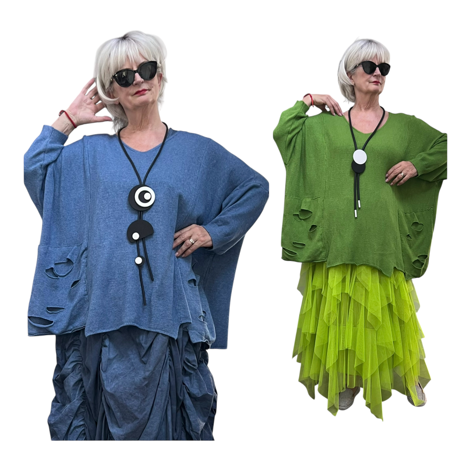 Moonshine oversized viscose mix gebreide top /in meerdere kleuren