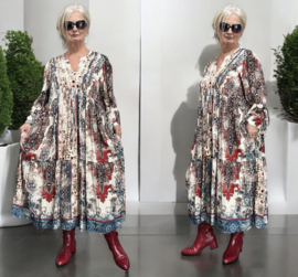 Jean Marc Philippe viscose BOHO A-lijn jurk
