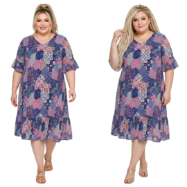 One Summer  viscose A-lijn jurk