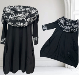 Vincenzo Allocca katoen A-lijn tuniek met een elegante carmenkraag / stretch