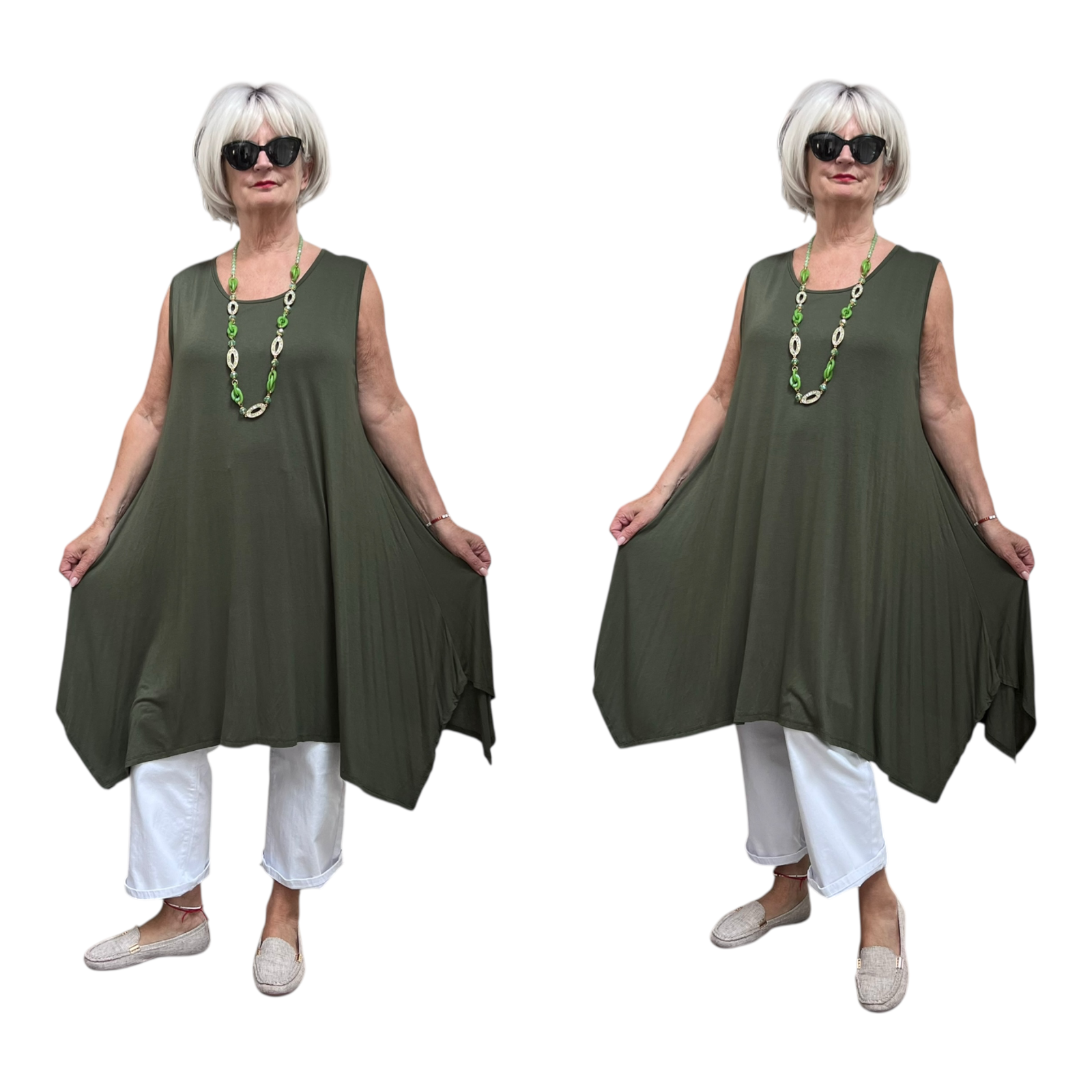 Moonshine jersey viscose  A-lijn tuniek stretch apart