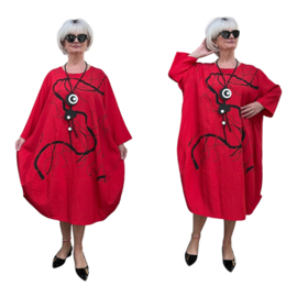 Zedd Plus oversized viscose jurk met zakken apart