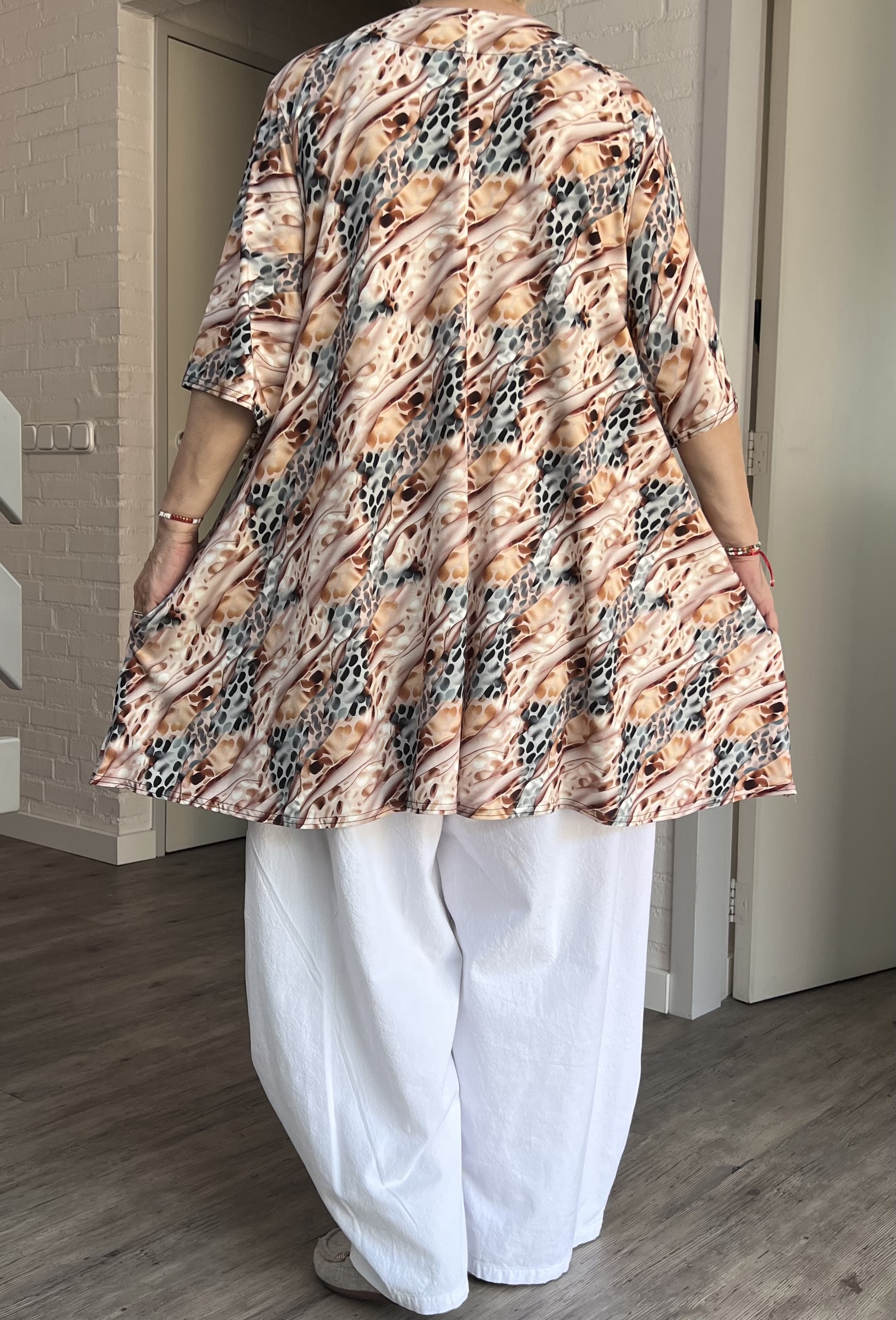 Naveed  oversized viscose jersey A-lijn jurk stretch