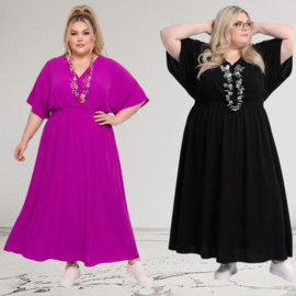 LaCasa Moda oversized viscose A-lijn jurk / in meerdere kleuren
