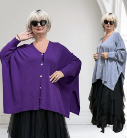 ITALIA oversized viscose mix gebreide vest/top/in meerdere kleuren