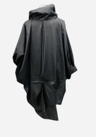 Vincenzo Allocca  oversized waterbestendig mantel /jas TECHNO met ritssluiting / zwart