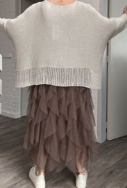Moonshine oversized katoen  gebreide top stretch