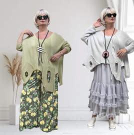 ITALIA katoen oversized zacht  gebreide top /in meerdere kleuren