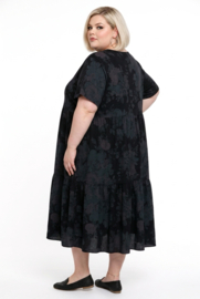 ITALIA MODA viscose A-lijn jurk zwart