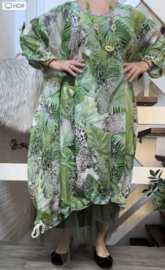 Francesca Romantica oversized A-lijn  chiffon overjurk met touwtjes  apart (extra groot)