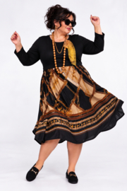 ITALIA MODA katoen/viscose jurk met zakken /stretch