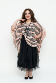 MM Sweet oversized acryl gebreide top/poncho /in meerdere kleuren