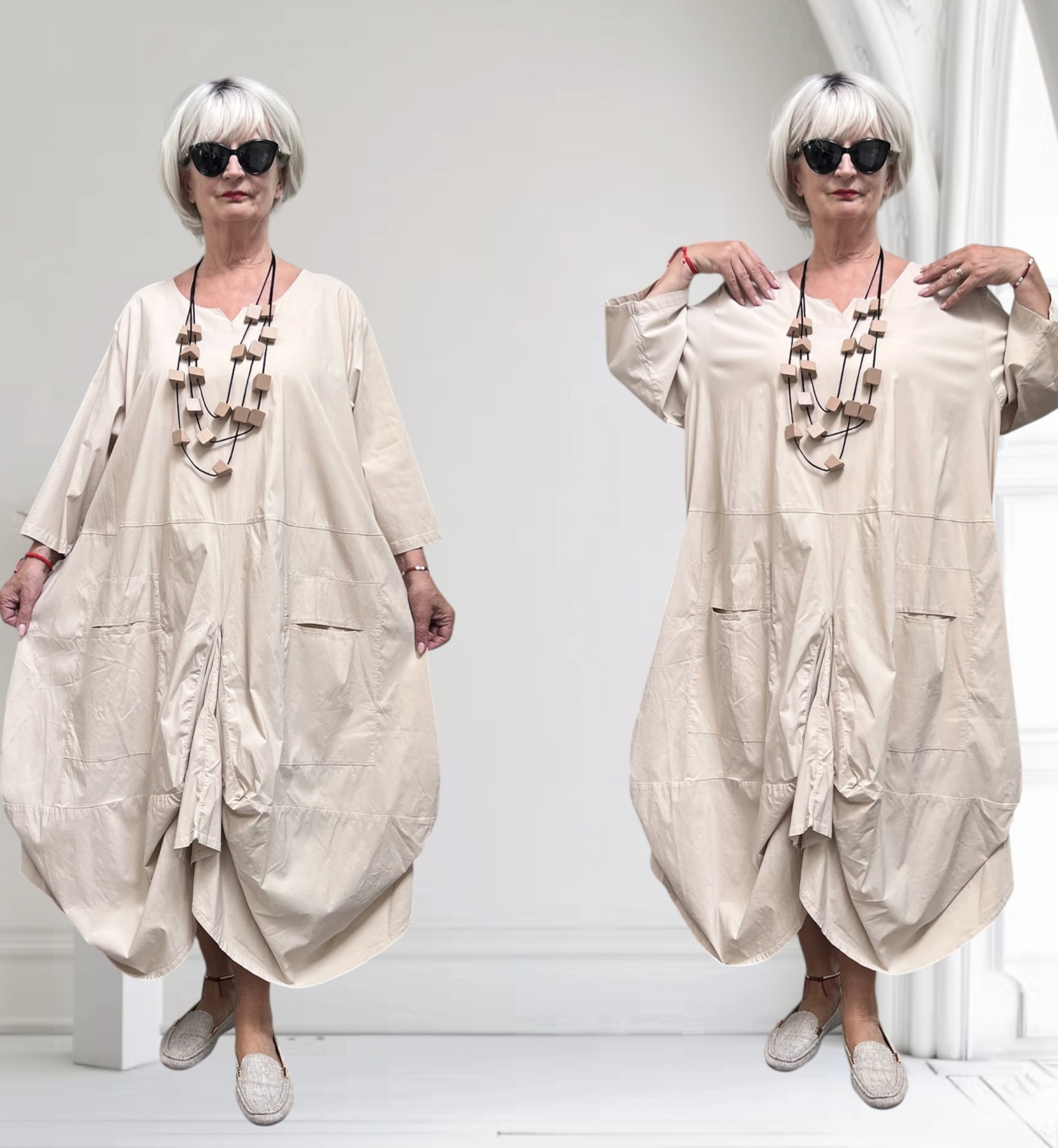 Moonshine stretch viscose A-lijn jurk apart/in meerdere kleuren