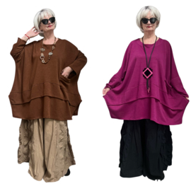 ITALIA MODA oversized viscose A-lijn tuniek stretch/in meerdere kleuren