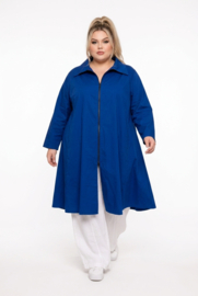 AKH katoen A-lijn zomer jas /blazer/blouse met ritssluiting