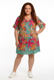 One Summer  katoen A-lijn jurk met kant