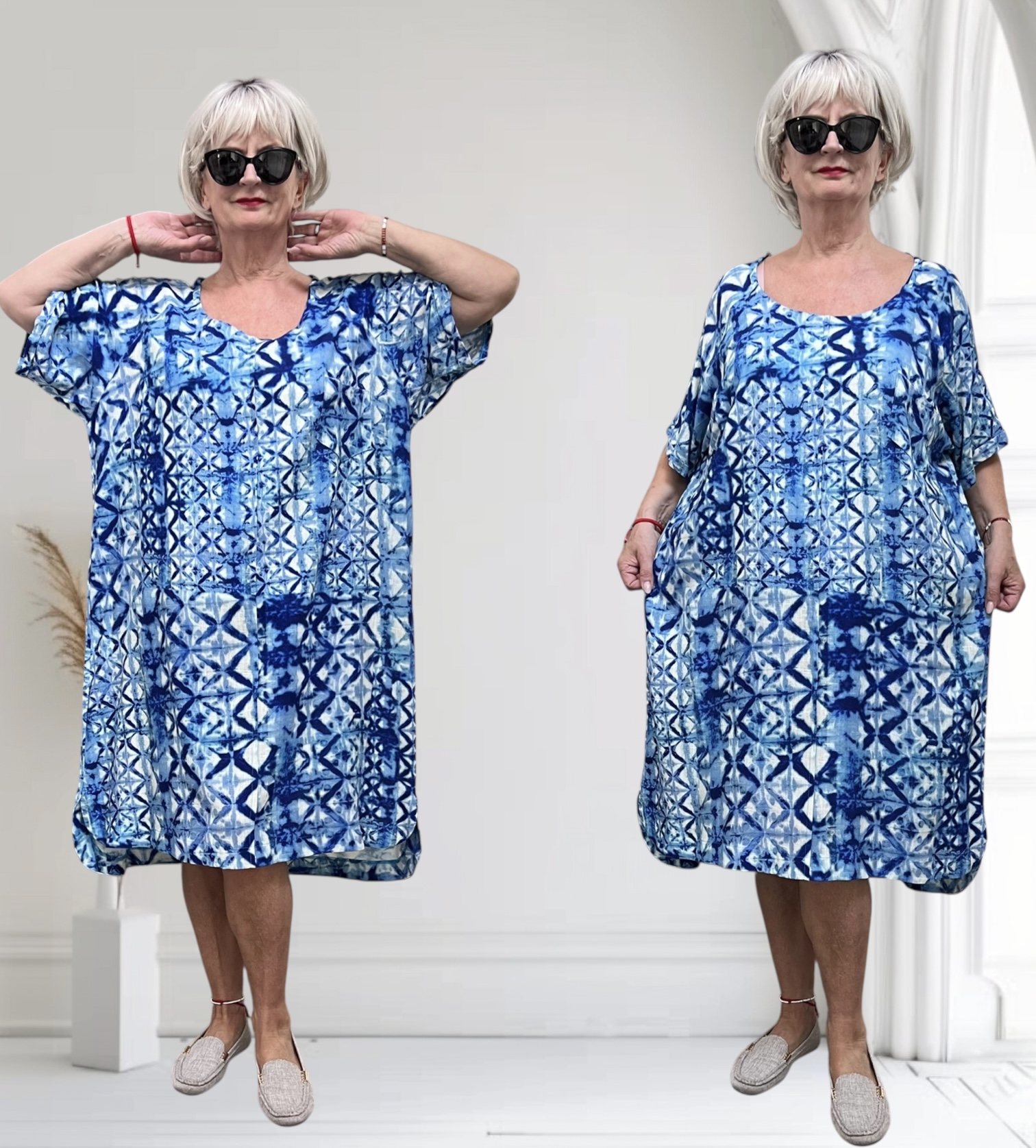 Ophilia oversized linnen/viscose jurk