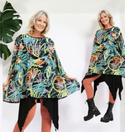 AKH oversized katoen A-lijn tuniek/top  apart