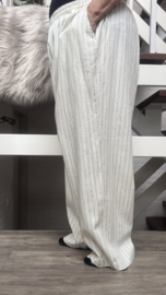 Ophilia linnen/viscose broek met elastieke tailleband