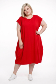 ITALIA Moda oversized katoen A-lijn jurk stretch /in meerdere kleuren