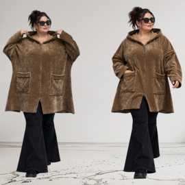 Vincenzo Allocca oversized winter jas/blazer/vest  met capuchon apart stretch