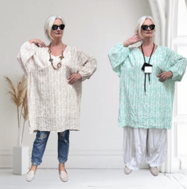 ITALIA MODA oversized katoen mousseline tuniek/in meerdere kleuren